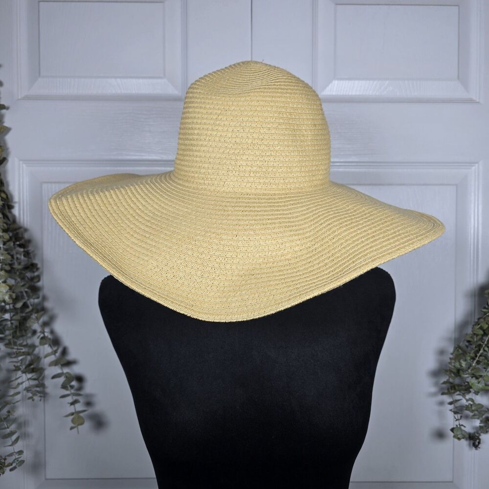 J. Crew Packable Paper Straw Hat Wide Brim Summer Sun Hat One Size